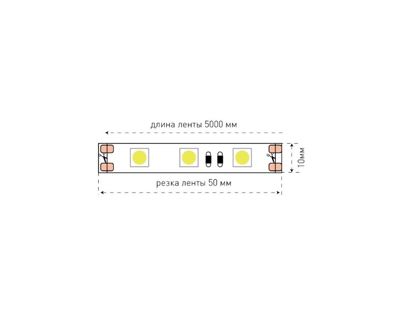 Лента светодиодная SWG  60LED/м 14,4W 3000K ECO-SWG560-12-14.4-WW