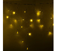 Гирлянда АЙСИКЛ (бахрома) Neon-Night 2,4 х 0,6 м, прозрачный ПВХ, 88 LED ЖЕЛТЫЕ 255-051