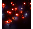 Гирлянда АЙСИКЛ (бахрома) Neon-Night 4,0 х 0,6 м, черный КАУЧУК, "Flashing", IP67, 128 LED КРАСНЫЕ 255-232