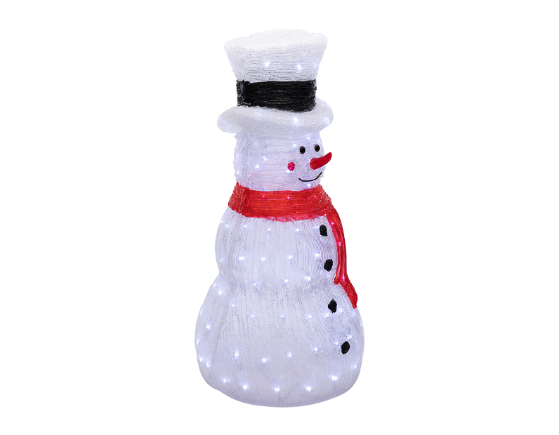 Акриловая светодиодная фигура «Снеговик в шляпе» Neon-Night 72 см, 160 светодиодов 513-282