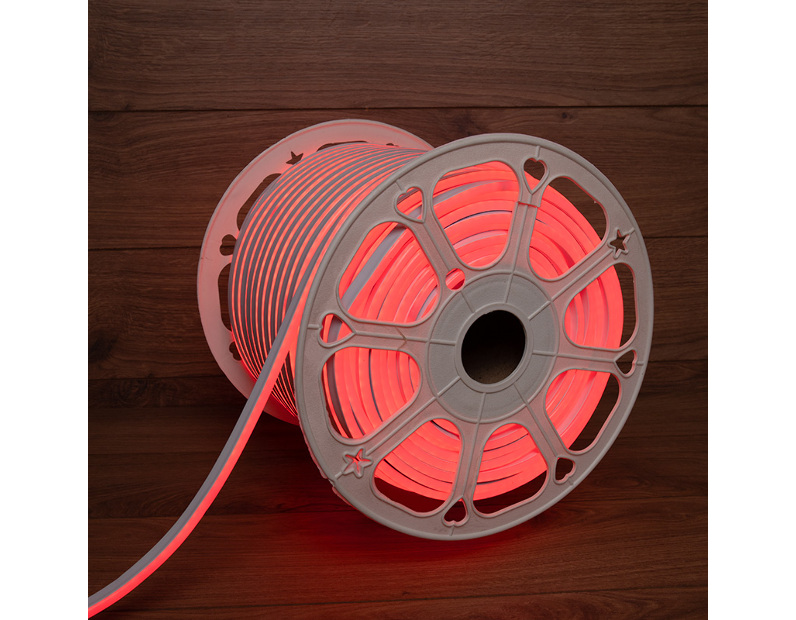 Гибкий неон SMD (8х16 мм) двухсторонний, красный, 120 LED/м, 100 м (с комплектом подключения) Neon-Night 131-092
