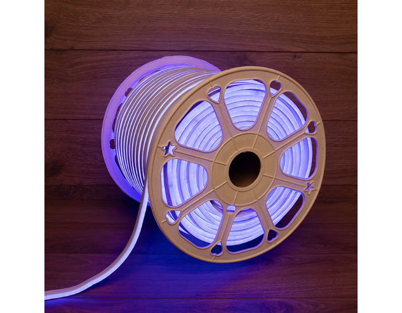 Гибкий неон SMD (8х16 мм) двухсторонний, синий, 120 LED/м, 100 м (с комплектом подключения) Neon-Night 131-093