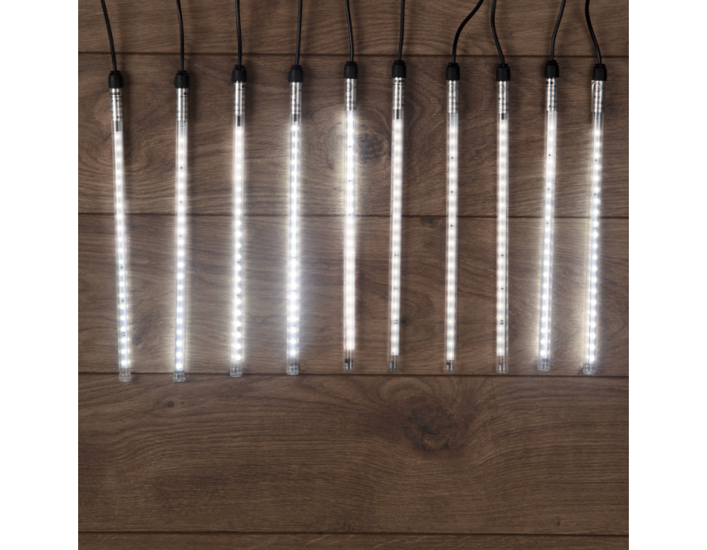 Гирлянда «Тающие сосульки» Neon-Night Каучук 24 В, комплект 10 шт. х 30 см, шаг 100 см, 420 LED, белый 256-425