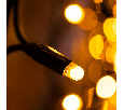 Гирлянда ДОЖДЬ (занавес) Neon-Night 2х1,5м, черный КАУЧУК IP67, 360 LED ЖЁЛТЫЕ 237-121
