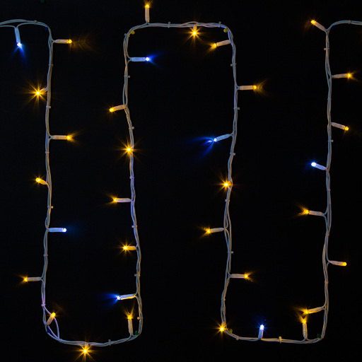 Гирлянда модульная "Дюраплей LED" flashing Neon-Night 20м белый КАУЧУК, 200 LED Желтые 315-181