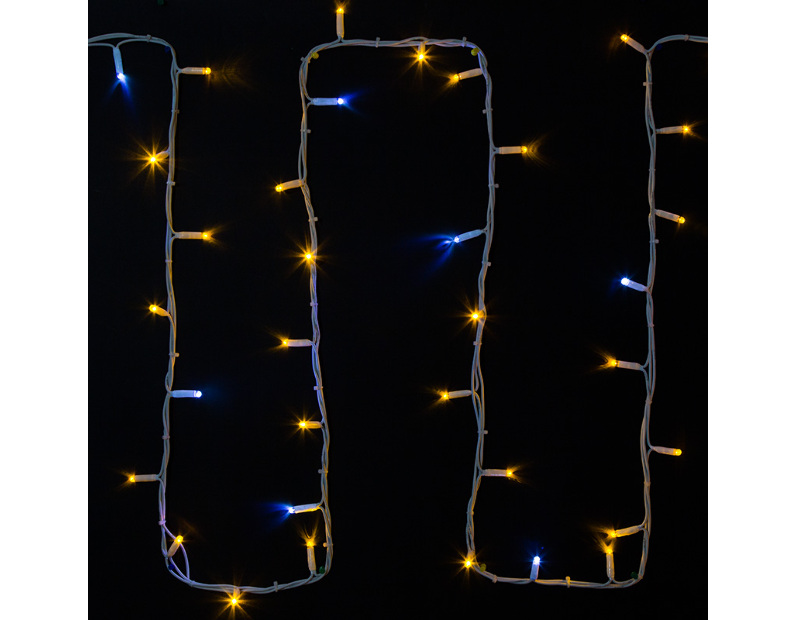 Гирлянда модульная "Дюраплей LED" flashing Neon-Night 20м белый КАУЧУК, 200 LED Желтые 315-181
