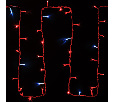 Гирлянда модульная "Дюраплей LED" flashing Neon-Night 20м белый КАУЧУК, 200 LED Красные 315-182