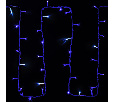 Гирлянда модульная "Дюраплей LED" flashing Neon-Night 20м белый КАУЧУК, 200 LED Синие 315-183