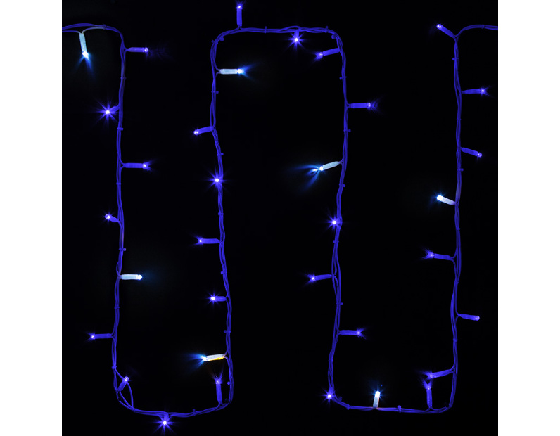 Гирлянда модульная "Дюраплей LED" flashing Neon-Night 20м белый КАУЧУК, 200 LED Синие 315-183