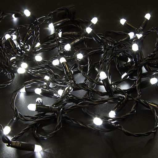 Гирлянда НИТЬ Neon-Night 10 м, черный ПВХ, 100 LED Белые, соединяется, 24В 305-145