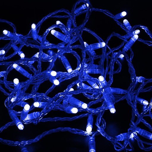 Гирлянда НИТЬ Neon-Night 10 м, прозрачный ПВХ, 100 LED Синие, соединяется, 230В 305-183