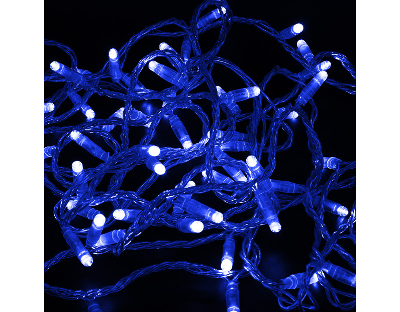 Гирлянда НИТЬ Neon-Night 10 м, прозрачный ПВХ, 100 LED Синие, соединяется, 24В 305-153