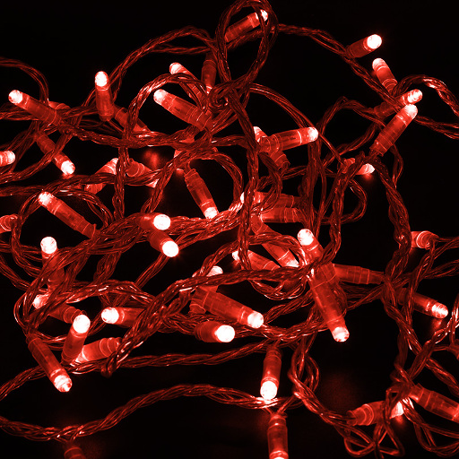 Гирлянда НИТЬ Neon-Night flashing 10 м, прозрачный ПВХ, 100 LED Красные 230В 305-282