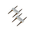Разъем-иглы для соединения Гибкого неона 15х26 на шнур/коннектор (цена за 1 шт.) Neon-Night 134-032
