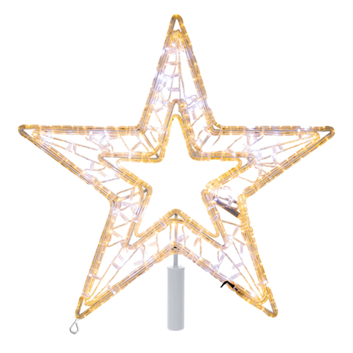 Светодиодная фигура «Звезда» Neon-Night 80 см (с трубой и подвесом), 80 LED, теплый белый/белый 514-273