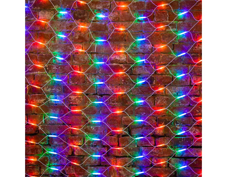 Гирлянда СЕТЬ Neon-Night 2x3м, белый КАУЧУК, 432 LED МУЛЬТИ (RYGB) 217-149