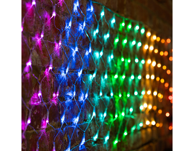 Гирлянда СЕТЬ Neon-Night 3х0,5м, прозрачный ПВХ, 140 LED МУЛЬТИ (10 цветов) 215-049