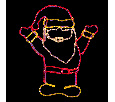 Фигура "Дед Мороз Привет!" Neon-Night, размер 83*69 см 501-318