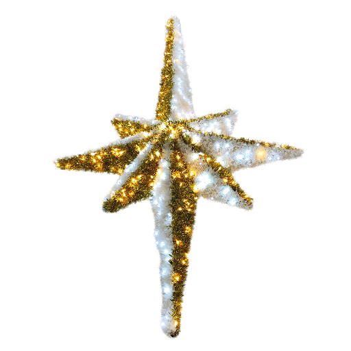 Фигура "Звезда 8-ми конечная" Neon-Night , LED подсветка, высота 180см, бело-золотая 506-244