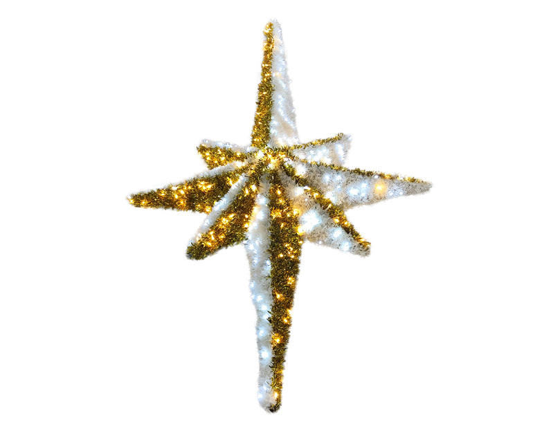 Фигура "Звезда 8-ми конечная" Neon-Night , LED подсветка, высота 180см, бело-золотая 506-244
