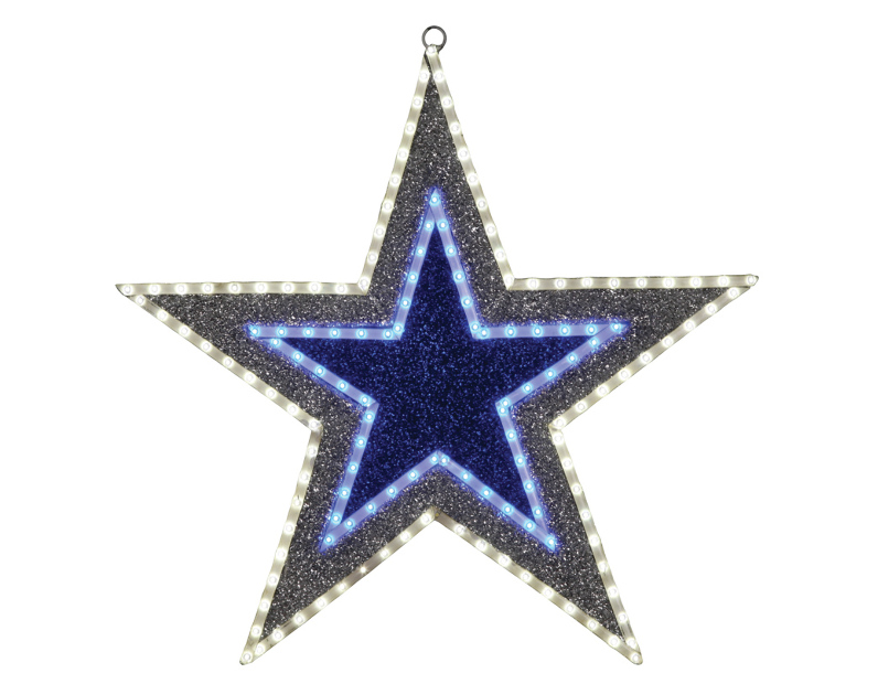Фигура "Звезда" Neon-Night, бархатная, размеры 61 см 514-015