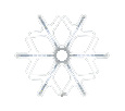 Фигура «Снежинка» Neon-Night из гибкого неона с эффектом тающих сосулек 60х60 см, белый 501-225