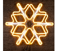 Фигура «Снежинка» Neon-Night из гибкого неона 60х60 см, теплый белый/белый 501-226