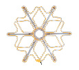 Фигура «Снежинка» Neon-Night из гибкого неона 60х60 см, теплый белый/белый 501-226