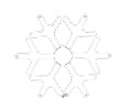 Фигура «Снежинка» Neon-Night из гибкого неона, 60х60 см, белый 501-325