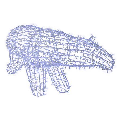Фигура объемная «Полярный медведь» Neon-Night 210х110 см, 1500 LED, белый 501-231