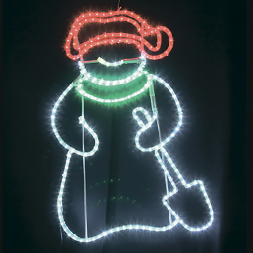 Фигура светодиодная "Снеговик с лопатой"Neon-Night, размер 94*63 см 501-322