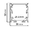 Профиль накладной для светодиодной ленты FERON CAB256 10372