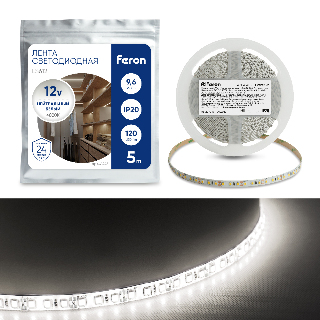 Лента светодиодная 12V FERON LS612 5 метров 41448