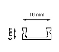 Профиль накладной для светодиодной ленты FERON CAB262 10374