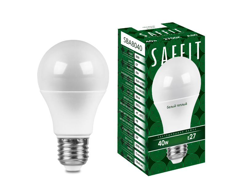 Лампа светодиодная SAFFIT SBA8040 55200