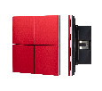 INTELLIGENT ARLIGHT Кнопочная панель KNX-304-23-IN Rose Red (BUS, Frameless) (IARL, IP20 Металл, 2 года) 039664