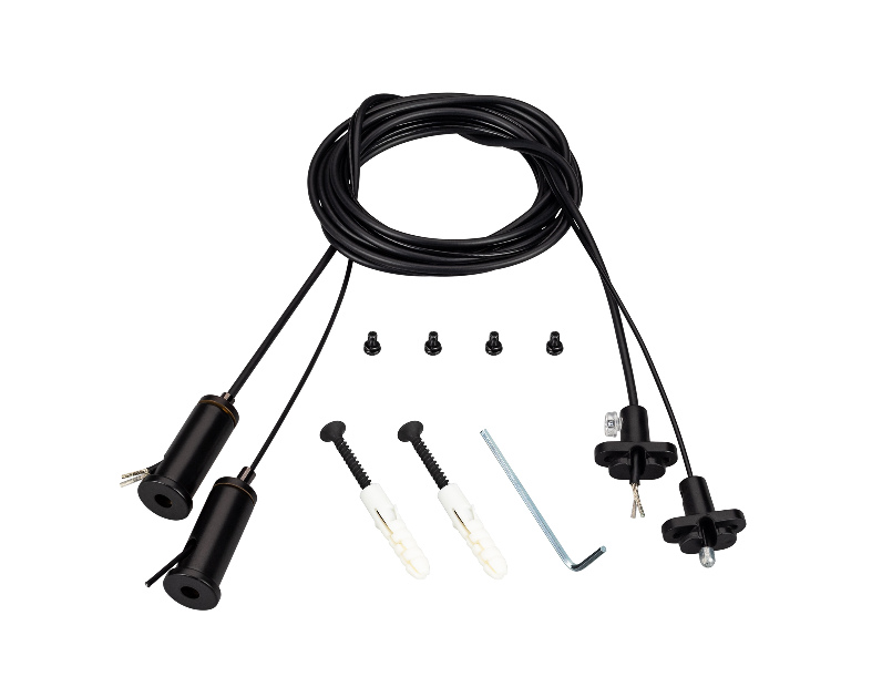 Подвес токопроводящий ARL-2x2m Set BLACK (Pad 15x2mm, 2x20AWG) (Arlight, провод 2x0.5) 041948