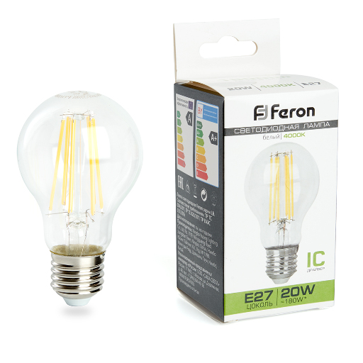 Лампа светодиодная Feron LB-620 Шар E27 20W 4000K 38246