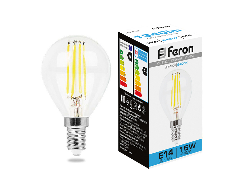 Лампа светодиодная Feron LB-515 Шарик E14 15W 6400K 38251