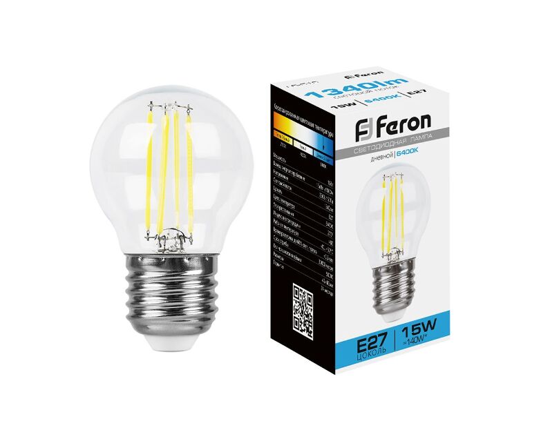 Лампа светодиодная Feron LB-515 Шарик E27 15W 6400K 38254