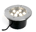 Светодиодный светильник тротуарный (грунтовый) Feron SP2803,10W, AC 12V, низковольтный, 4000К, металлик, D160*H90mm, вн.диаметр: 110mm, IP67 48347