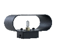 Светильник настенный Feron ML1780 Oval MR16 35W, 230V, G9,15W, чёрный IP20 48435