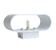 Светильник настенный Feron ML1780 Oval MR16 35W, 230V, G9,15W, белый IP20 48436