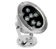 Светодиодный прожектор подводный Feron LL-824, 9W, AC24V, низковольтный, RGB, металлик, 140*80*160mm, IP68 48468