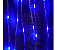 Светодиодная гирлянда Feron CL28 занавес Водопад  3*3м  + 3м 230V синий, статичная, c питанием от сети, прозрачный шнур 48606