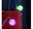 Светодиодная гирлянда Feron CL565 линейная Лед шарики, статичная 3м + 0.3м мультиколор с питанием от батареек, прозрачный шнур 48612