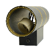 Светильник  настенный Feron ML1860 ZEN MR16 35W, 230V, 2*GU10, черный, золото IP20 48649