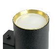 Светильник  настенный Feron ML1860 ZEN MR16 35W, 230V, 2*GU10, черный, золото IP20 48649