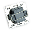 Выключатель 1-клавишный c индикатором (механизм), STEKKER, PSW10-9101-03, 250В, 10А, серия Эрна, черный 49146