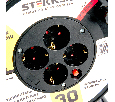 Удлинитель на катушке Stekker STD01-40-30 Standart 4 гнезда с/з ПВСбм 3*1, оранжевый, 16А, IP40, 30м 49390